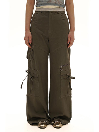 [MOROMORO] bandage pocket pants