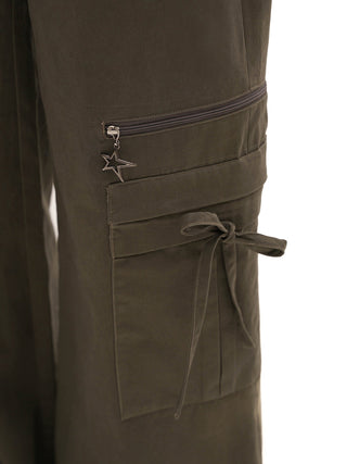 [MOROMORO] bandage pocket pants