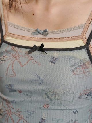 [MOROMORO] rabbit print vest