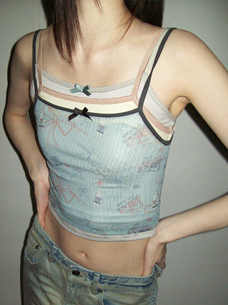 [MOROMORO] rabbit print vest