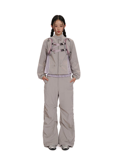 [MOROMORO] nylon sports suit
