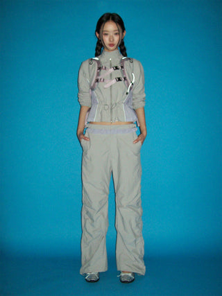 [MOROMORO] nylon sports suit