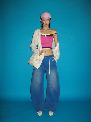 [MOROMORO] french blue trousers