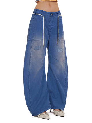 [MOROMORO] french blue trousers
