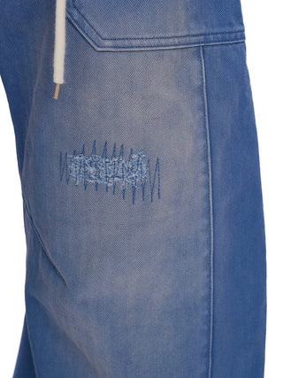 [MOROMORO] french blue trousers