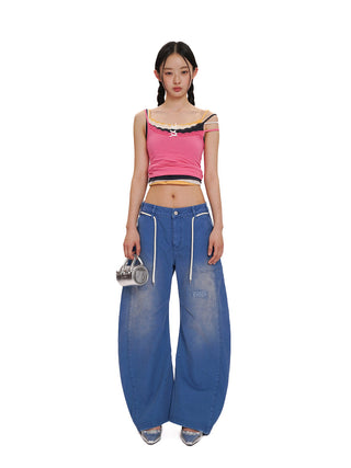 [MOROMORO] french blue trousers