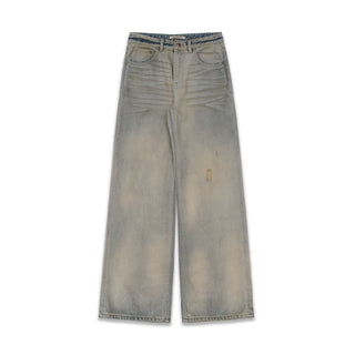[MOROMORO] pleated denim pants