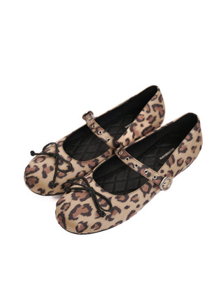 [MOROMORO] leopard ballet shoes