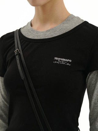 [MOROMORO] lace-up bow top