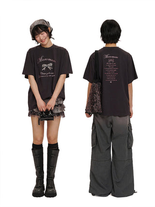 [MOROMORO] leopard print tee