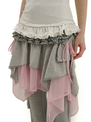 [MOROMORO] lace bandage skirt