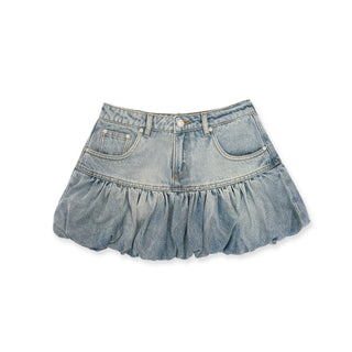 [MOROMORO] denim mini skirt