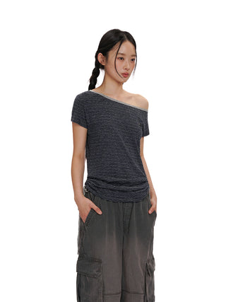 [MOROMORO] linen off-shoulder