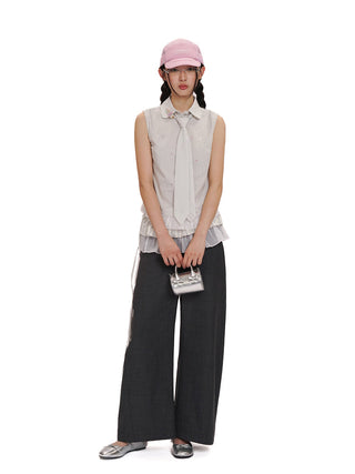 [MOROMORO] detachable sleeveless vest