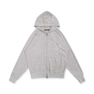 [MOROMORO] bow embroidered hoodie