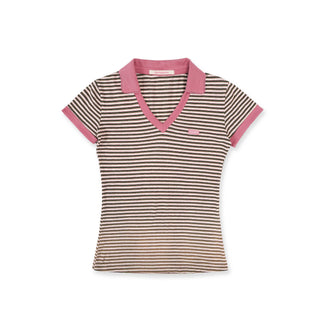 [MOROMORO] striped polo top