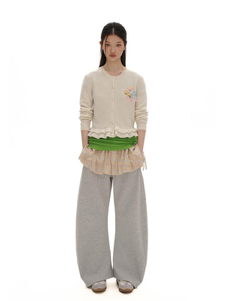 [MOROMORO] plaid bandage skirt