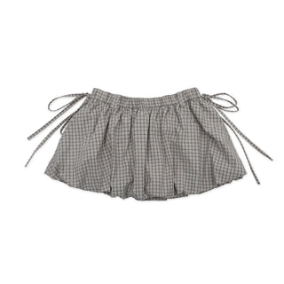[MOROMORO] plaid bandage skirt