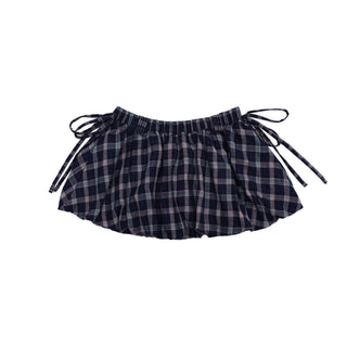 [MOROMORO] plaid bandage skirt