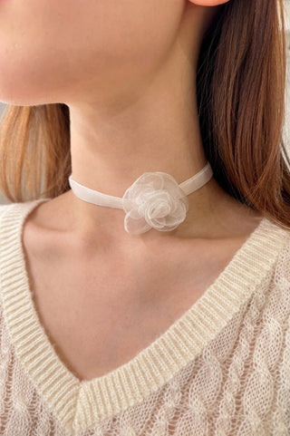 Ribbon Floral Chocker