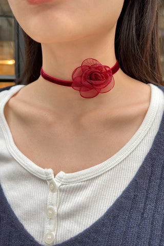 Ribbon Floral Chocker