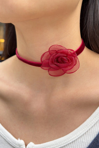 Ribbon Floral Chocker