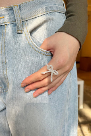 Ribbon Beaded Ring