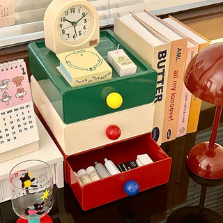 Retro Desktop Organizer with Drawer