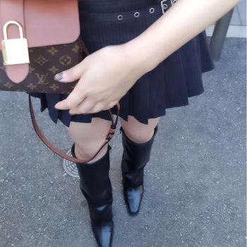 wedge fold boots