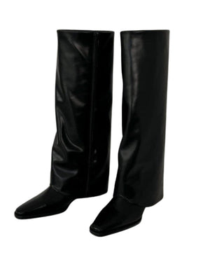 wedge fold boots