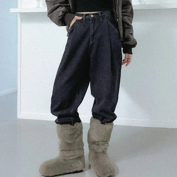 bare fur boots