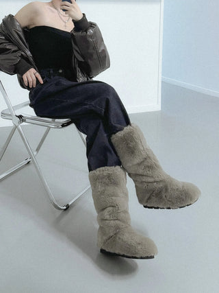 bare fur boots