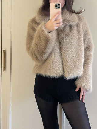 cropped fur jacket