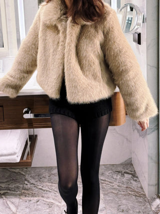 cropped fur jacket