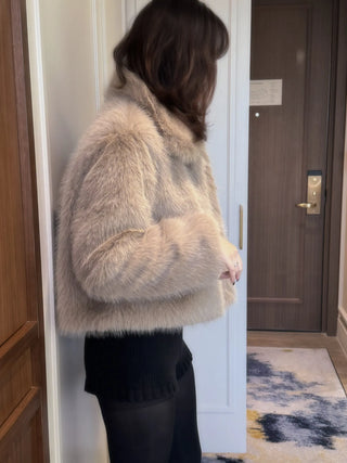 cropped fur jacket