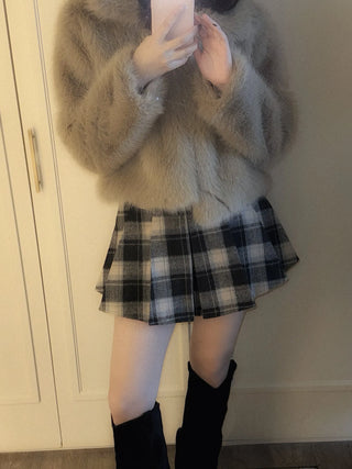 cropped fur jacket