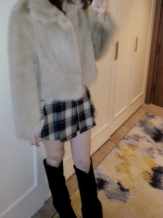 cropped fur jacket
