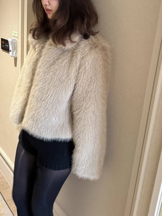 cropped fur jacket