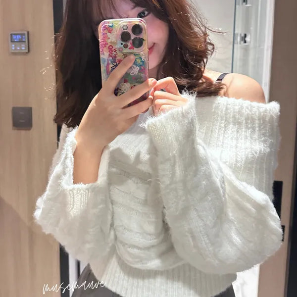 angora crop knit