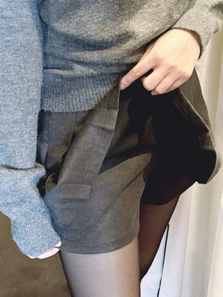 wool mini skirt