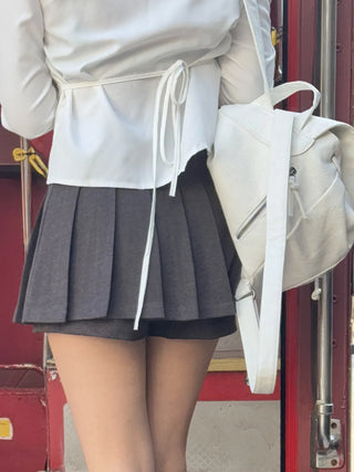 wool mini skirt