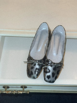 leopard ribbon flats