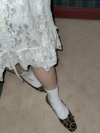 leopard ribbon flats