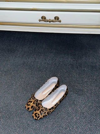 leopard ribbon flats