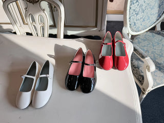 enamel Mary Jane flats