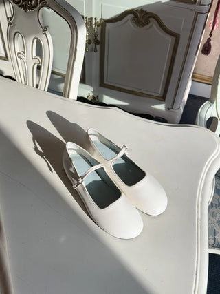 enamel Mary Jane flats