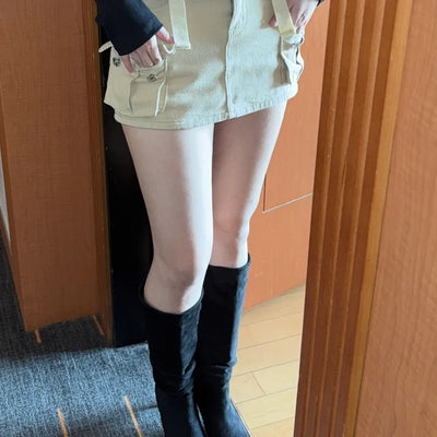 cargo mini skirt