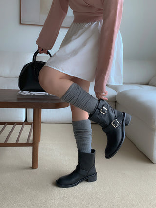 vintage buckle boots