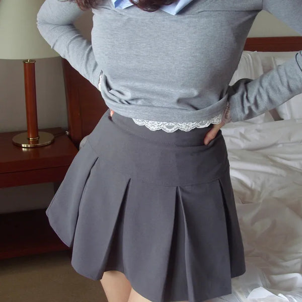 chiffon pleated skirt