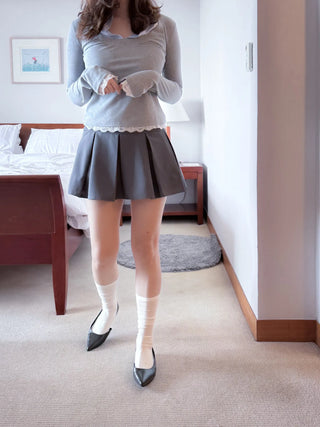 chiffon pleated skirt